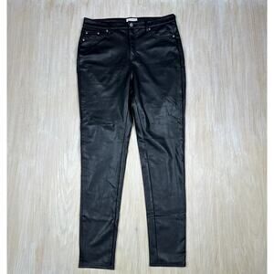 Anthropologie Avec Les Filles Faux Leather Skinny Casual Trouser Pants Medium